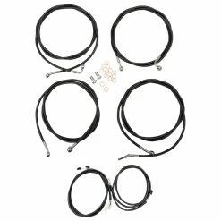 LA Choppers Complete Plug And Play Black Cable/Brake Line Kit With ABS