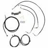 LA Choppers Complete Plug And Play Black Cable/Brake Line Kit Without ABS