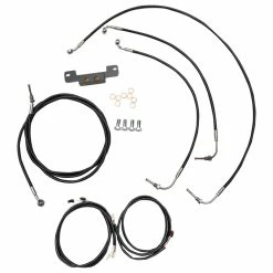 LA Choppers Complete Plug And Play Black Cable/Brake Line Kit Without ABS