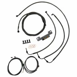 LA Choppers Complete Plug And Play Midnight Cable/Brake Line Kit Without ABS