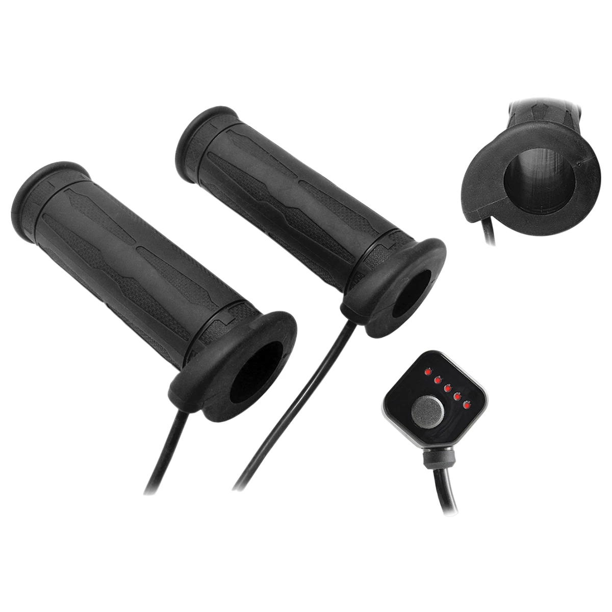 Koso Black 1" 5 Level Heated Twist Throttle Grips