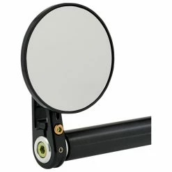 Joker Machine Black 3-1/4" Round Bar End Mirror With Straight Stem