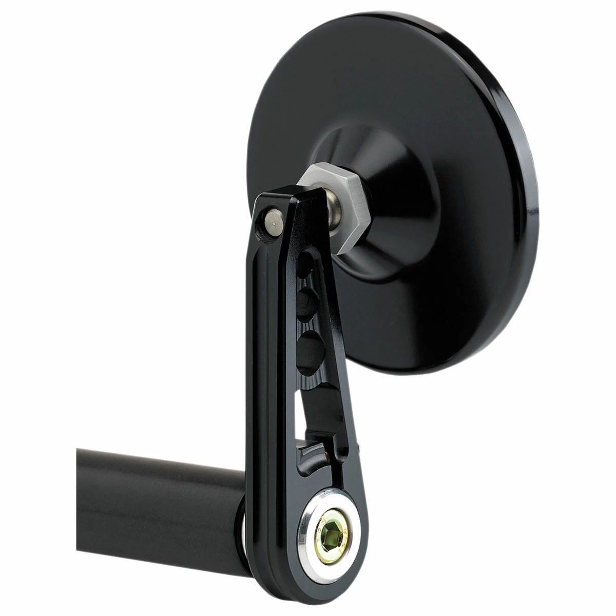 Joker Machine Black 3-1/4" Round Bar End Mirror With Straight Stem - Image 3