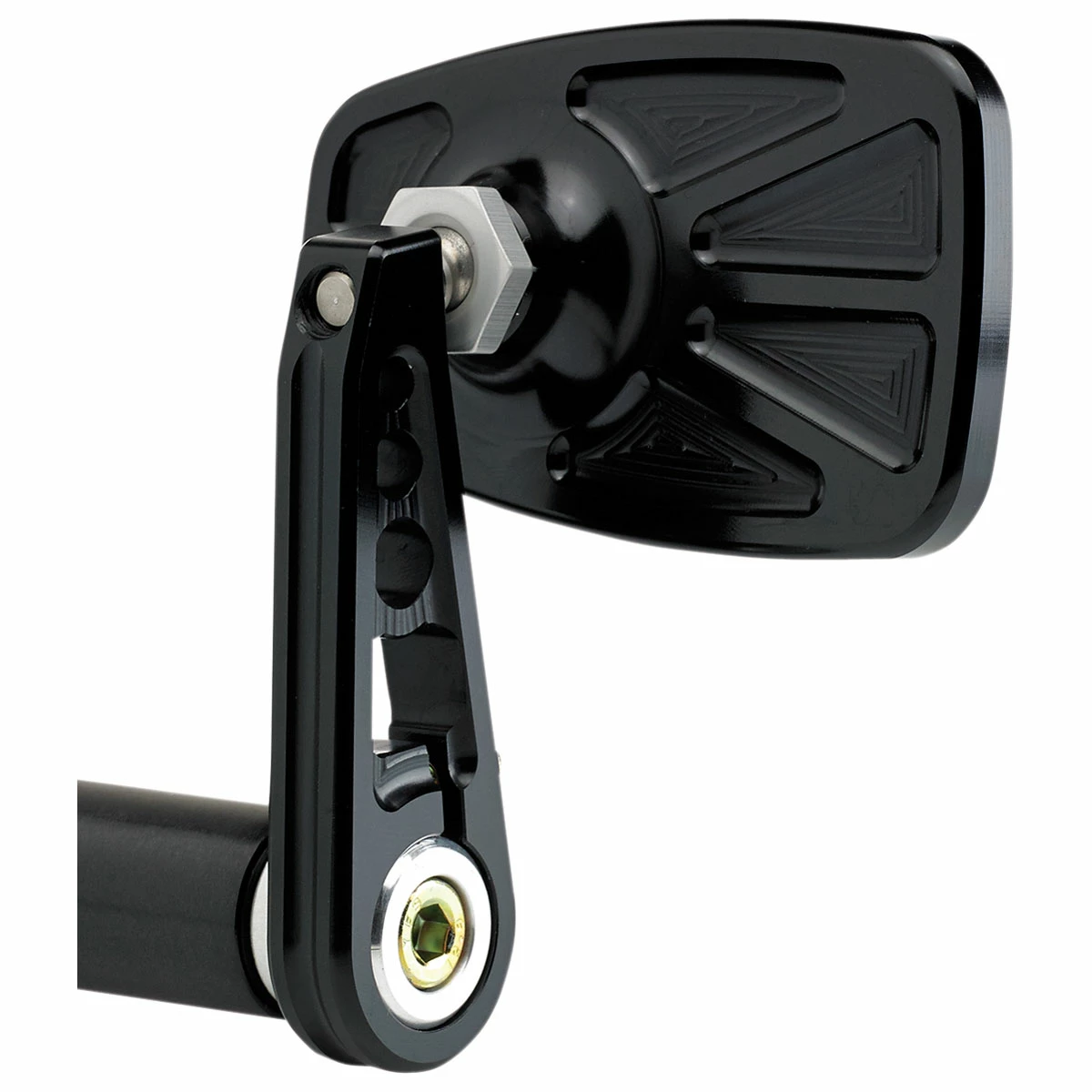 Joker Machine Black Cafe Style Bar End Mirror With Straight Stem - Image 2