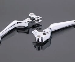 J&P Cycles Chrome Wide Blade Lever Set