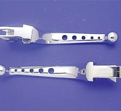 V-Twin Manufacturing Ergonomic Chrome 5-Hole Wide Lever Set