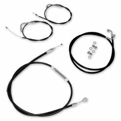 LA Choppers Standard Black Cable/Brake Line Kit For 12"-14" Bars On Models Without ABS