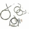 LA Choppers Standard Stainless Cable/Brake Line Kit For Beach Bars On Models Without ABS