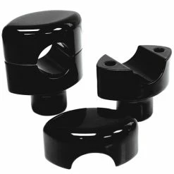 LA Choppers 1-1/2" Smooth Black Risers
