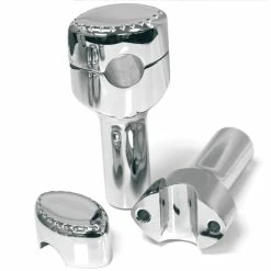 LA Choppers 4" Hefty Drilled Chrome Risers