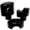 LA Choppers 1-1/2" Hefty Smooth Black Risers