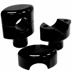 LA Choppers 1-1/2" Hefty Smooth Black Risers