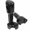 LA Choppers 4" Hefty Smooth Black Risers
