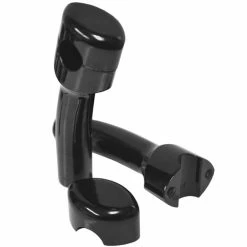 LA Choppers 5-1/2" Hefty Smooth Black Risers With 1-3/4″ Pullback