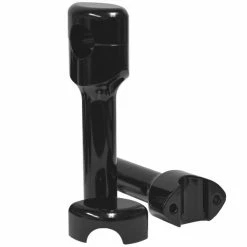 LA Choppers 6" Hefty Smooth Black Risers