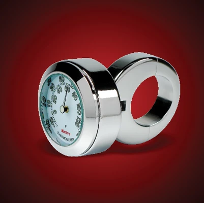 Marlins Genuine Accessories Marlin's White Face Handlebar Thermometer