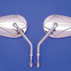 V-Twin Manufacturing Teardrop Short Stem Mirror Set