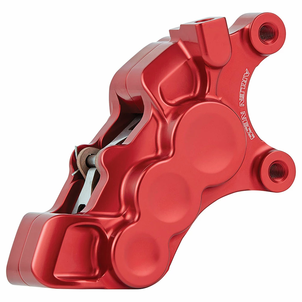 Arlen Ness Anodized Red Front 6 Piston Caliper For 11.8" Rotors