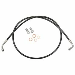 LA Choppers Braided Black Vinyl Brake Line For 15"-17" Bars