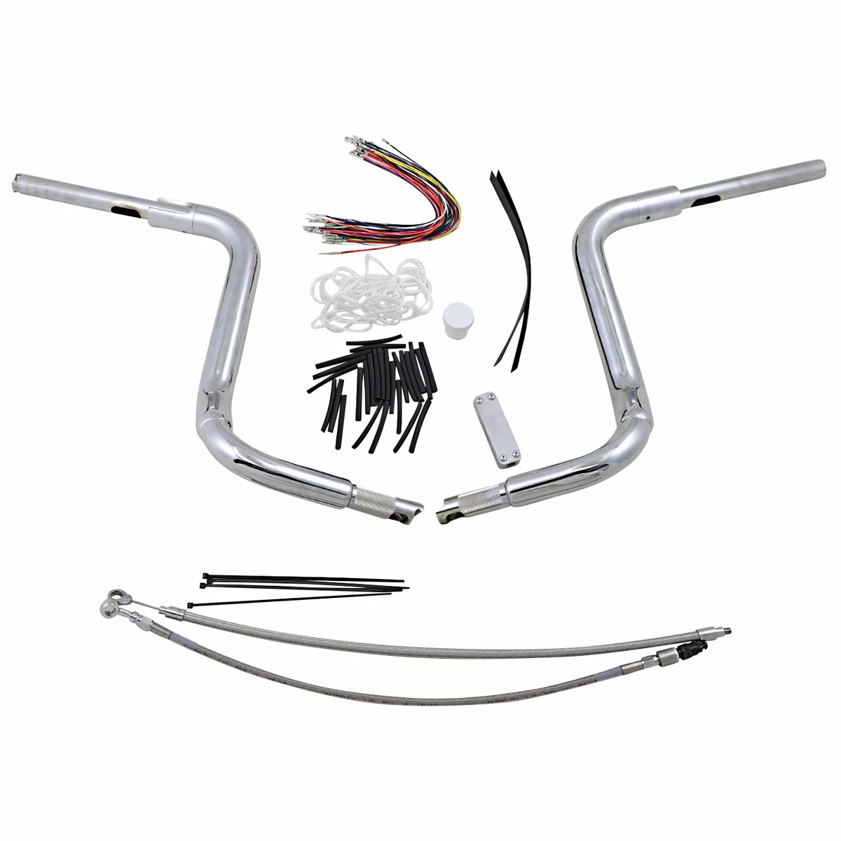 FBI Fat Baggers 1-1/2" Chrome EZ Install Round Top Handlebar Kit - Image 3