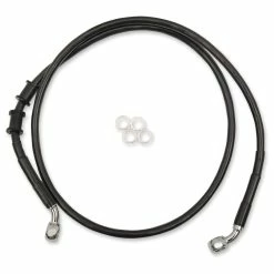 Drag Specialties +12" Extended Black Vinyl-Coated Front Brake Line Kit