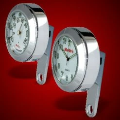 Marlins Genuine Accessories Marlin's White Clock And White Thermometer Set