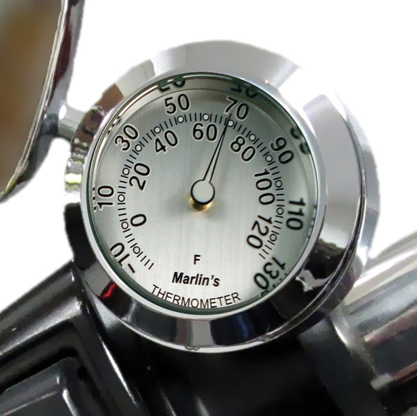 Marlins Genuine Accessories Marlin's CHAMP Series Brushed Silver Aluminum Fahrenheit Thermometer