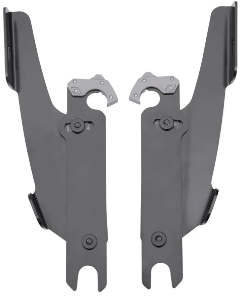 Memphis Shades Fats/Slims/Batwing Fairing Black Mounting Plates Only W/o Light Bar