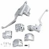 Drag Specialties Chrome 9/16" Handlebar Control Kit Without Switches