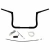 FBI Fat Baggers 1-1/4" Black EZ Install Flat Top Handlebar Kit