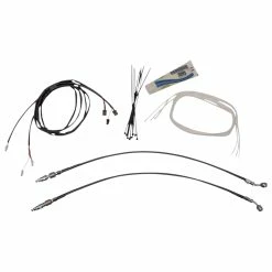 FBI Fat Baggers Black Braided EZ Install Handlebar Kit 14"-16" Bars