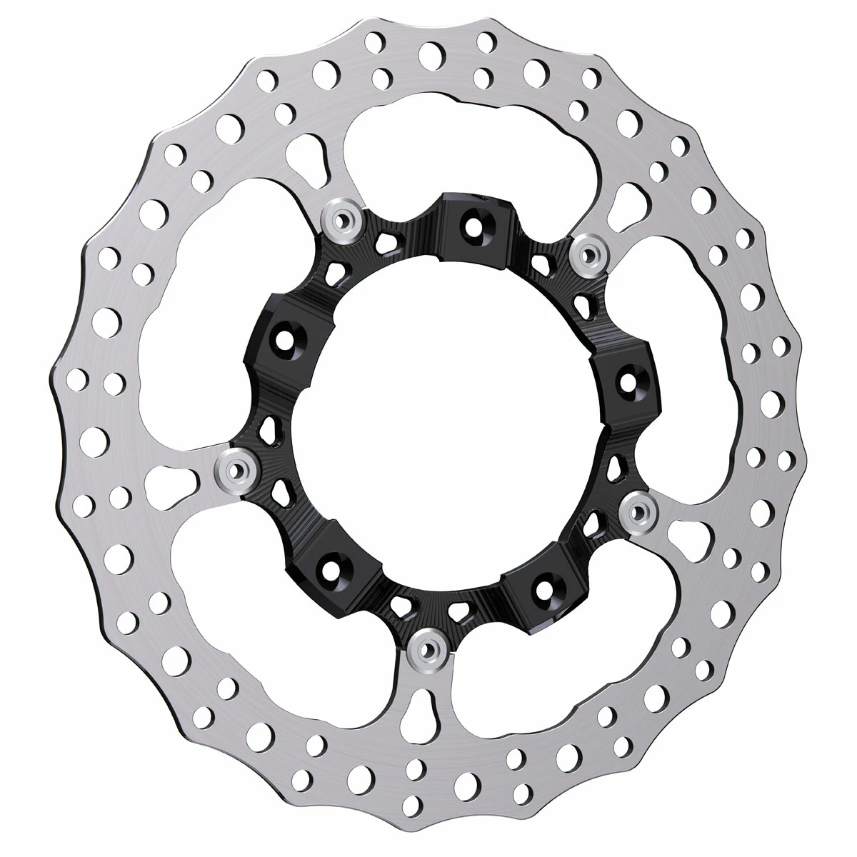 Arlen Ness Black 14"Left Hand Full Floating Rotor