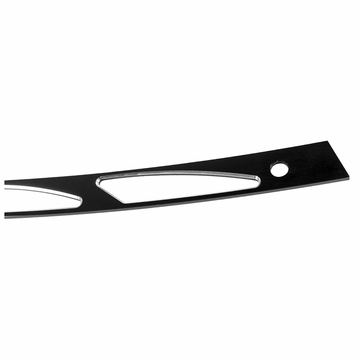 HogWorkz Hollow Cut Billet Windshield Trim Black - Image 2