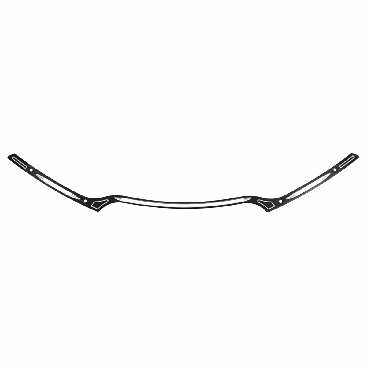 HogWorkz Hollow Cut Billet Windshield Trim Black