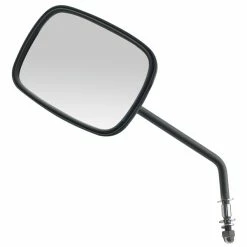 J&P Cycles One-Piece Black Mirrors With 7" Stem