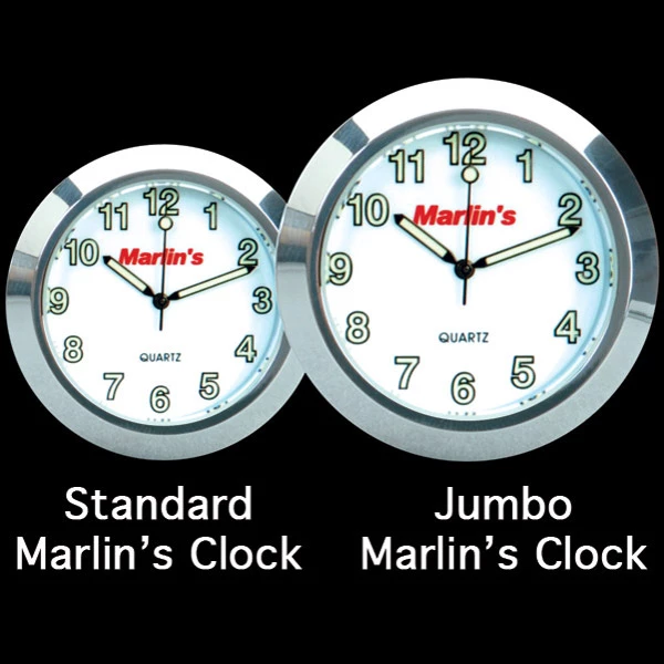 Marlins Genuine Accessories Marlin's HBC 1-1/4" White Limited Edition Jumbo Clock - Image 2