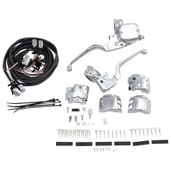 Drag Specialties Chrome 9/16" Handlebar Control Kit With Switches