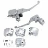 Drag Specialties Chrome 11/16" Handlebar Control Kit Without Switches