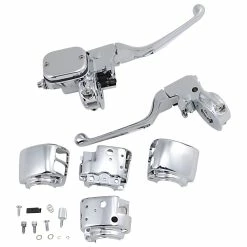 Drag Specialties Chrome 11/16" Handlebar Control Kit Without Switches