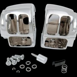 J&P Cycles Chrome Switch Housing Set