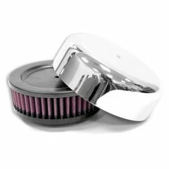 K&N High-Flow Chrome Bonnet Closed Round Air Cleaner Assembly