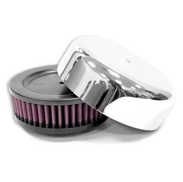 K&N High-Flow Chrome Bonnet Closed Round Air Cleaner Assembly