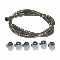 J&P Cycles Braided Stainless Steel Fuel Line