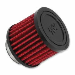 K&N Universal 4" Round Straight Air Filter With Rubber Cap