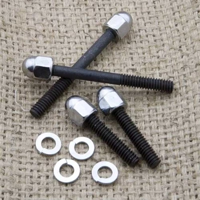 V-Twin Manufacturing Acorn Style Chrome Oil Pump Mounting Kit