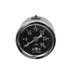V-Twin Manufacturing Liquid Filled 30lb. Oil Pressure Gauge