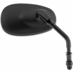 BikeMaster Universal Matte Black Oval Mini Mirror