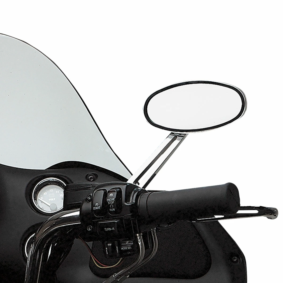 Drag Specialties Stealth Chrome Mirrors With Dual Intensity LEDs