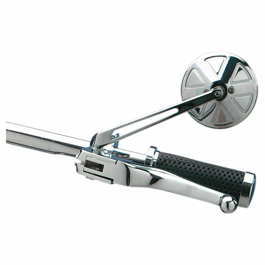 Drag Specialties Round Chrome Mirror With Stealth II Stem - Image 2