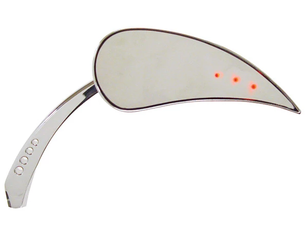 J&P Cycles LED Turn Signal Chrome Mirrors - Image 2